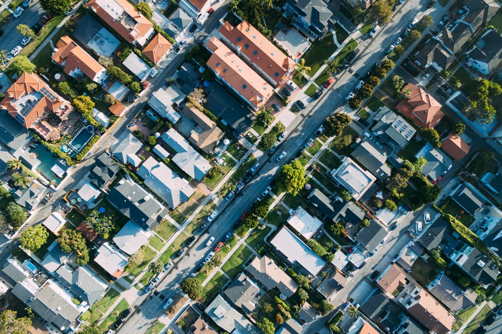 aerial photography of house and road